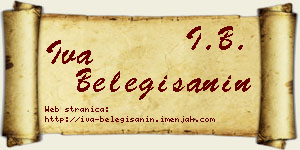 Iva Belegišanin vizit kartica